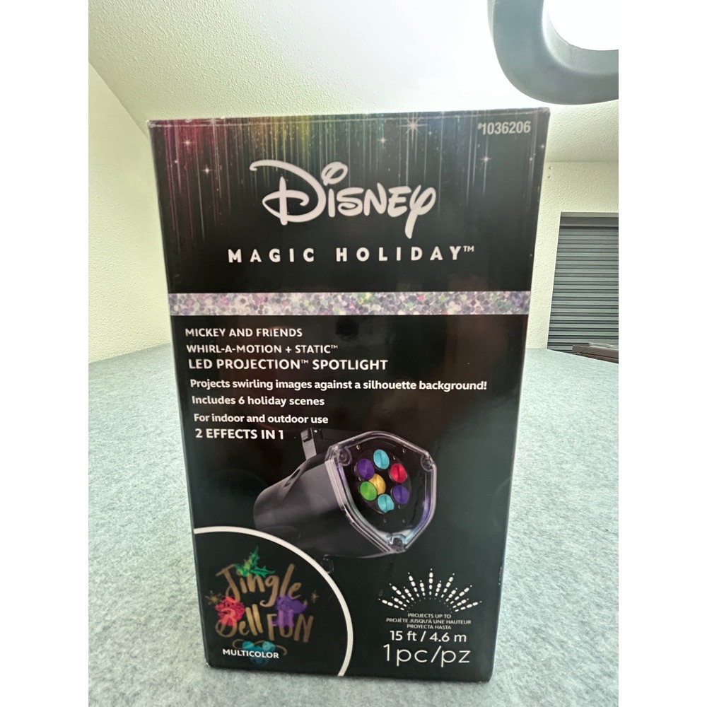 Disney Magic Holiday Mickey and Friends LED Projection Spotlight 1036206 Gemmy